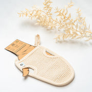 Scrubhandschoen met kartonnen hand erin